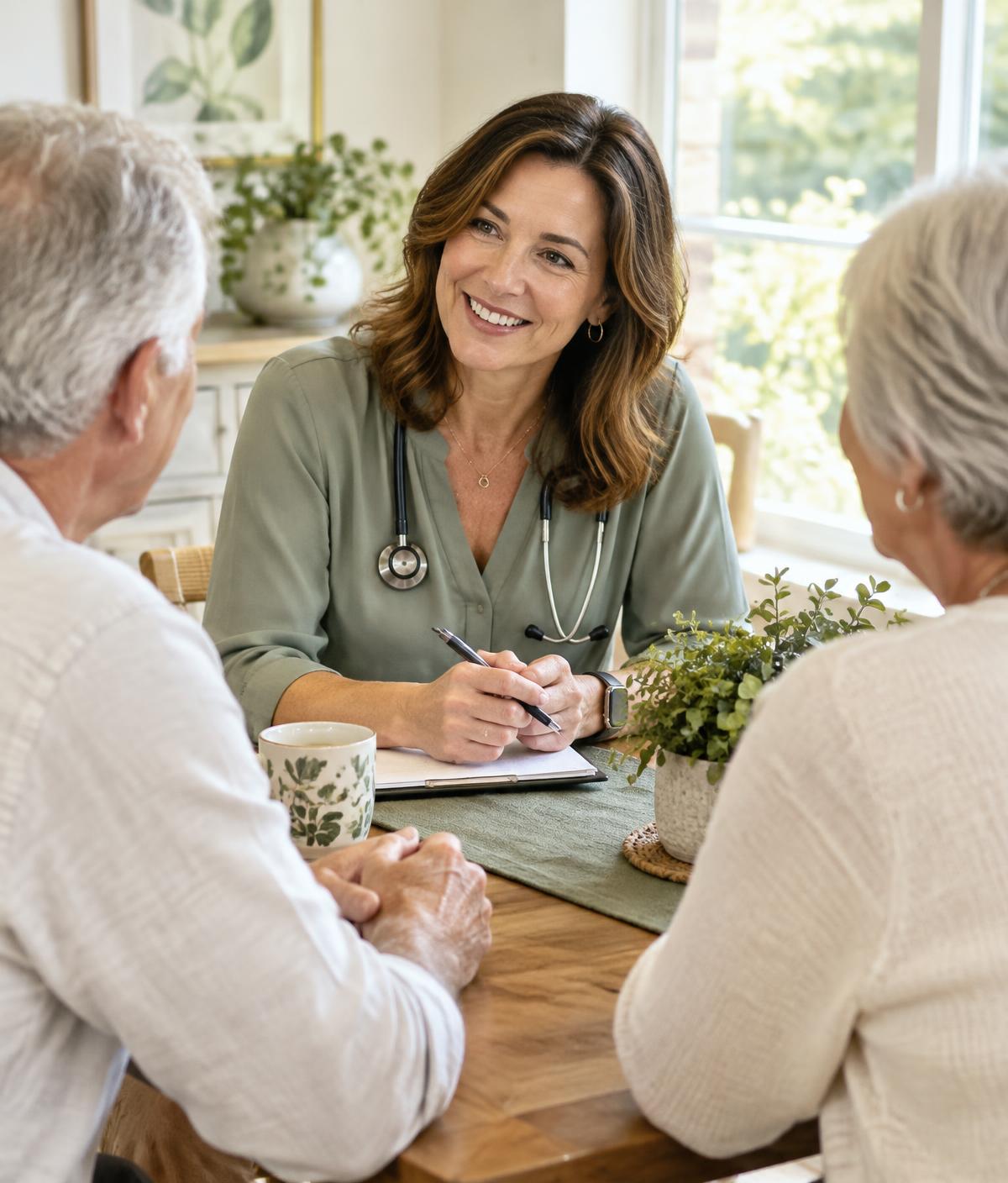 Heather visiting patients at home